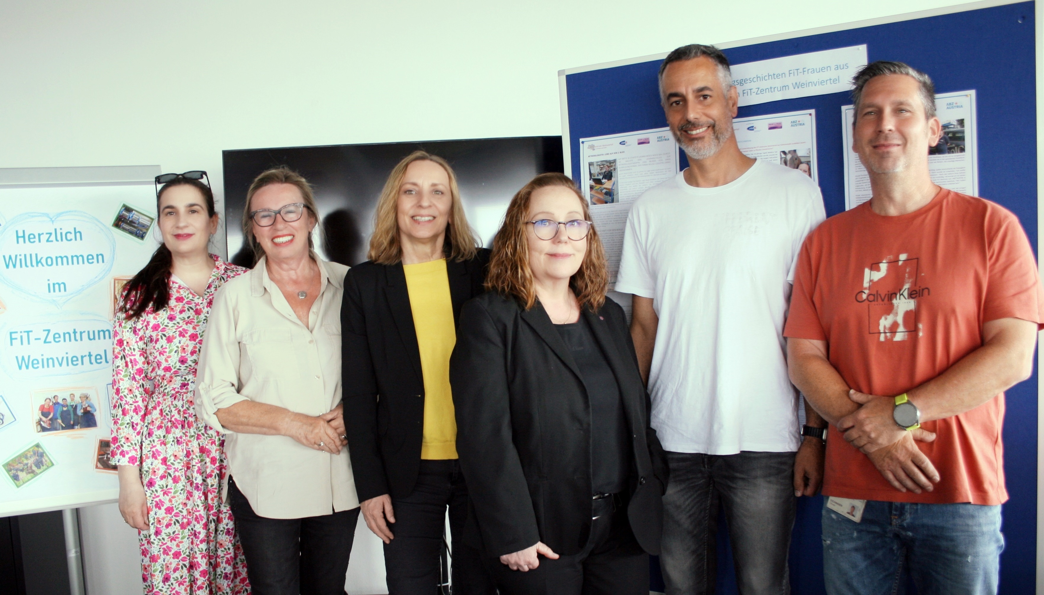 T. Hazagordzian, FiT-Zentrum Weinviertel, H. Hadamofsky, FiT-Zentrum Weinviertel, H. Jutz, Punktgenaue Qualifizierung, S. Karakostas, Punktgenaue Qualifizierung, M. Scheiber, Kelog Logistik, O. Eichinger, Kelog Logistik (v.li.)