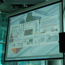 Foto der Leinwand mit Präsentationsfolie beim ABZ*AUSTRIA B2B:DIALOG Führen in Teilzeit