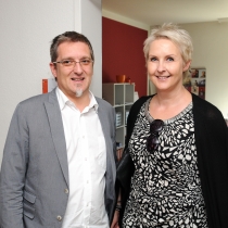 ABZ*AUSTRIA Eröffnung Frauenberufszentrum*Vorarlberg Ein Herr und eine Dame lächeln in die Kamera. ABZ*AUSTRIA Eröffnung Frauenberufszentrum*Vorarlberg