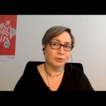 Screenshot von Daniela Kraus während des Zoom-Talks.