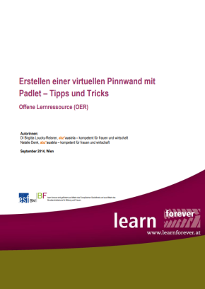 Cover Erstellen einer virtuellen Pinnwand mit Padlet - Tipps und Tricks, offene Lernressource (OER)